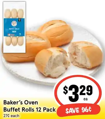 IGA Baker's Oven Buffet Rolls 12 Pack offer