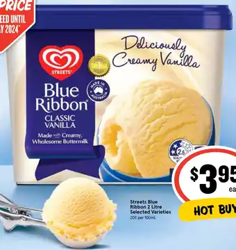 IGA Streets Blue Ribbon 2 Litre offer