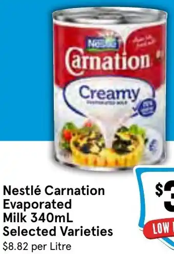 IGA Nestlé Carnation Evaporated Milk 340mL offer