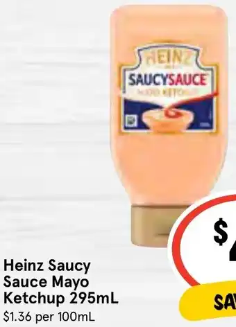 IGA Heinz Saucy Sauce Mayo Ketchup 295mL offer