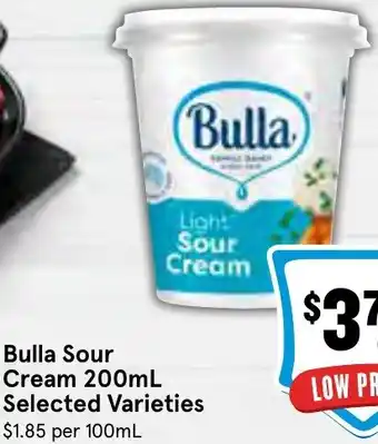 IGA Bulla Sour Cream 200mL offer