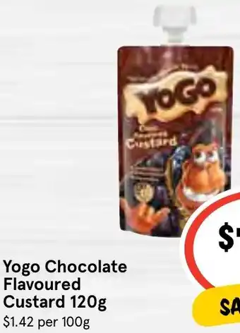 IGA Yogo Chocolate Flavoured Custard 120g offer