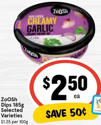 IGA ZooSh Dips 185g offer