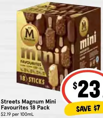 IGA Streets Magnum Mini Favourites 18 Pack offer