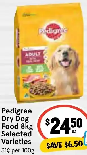 IGA Pedigree Dry Dog Food 8kg offer