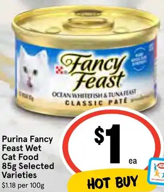 IGA Purina Fancy Feast Wet Cat Food 85g offer