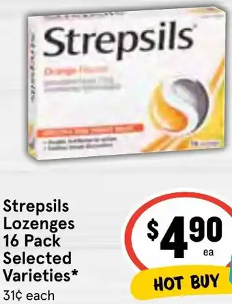 IGA Strepsils Lozenges 16 Pack offer