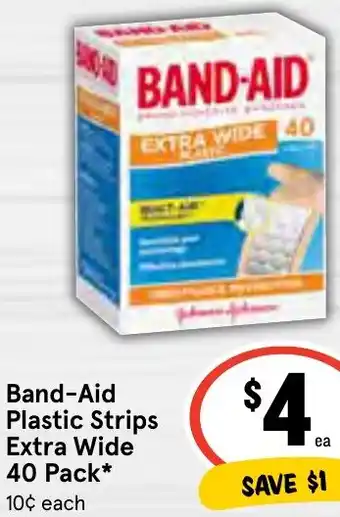 IGA Band-Aid Plastic Strips Extra Wide 40 Pack offer