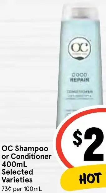 IGA OC Shampoo or Conditioner 400mL offer