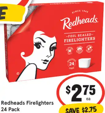 IGA Redheads Firelighters 24 Pack offer