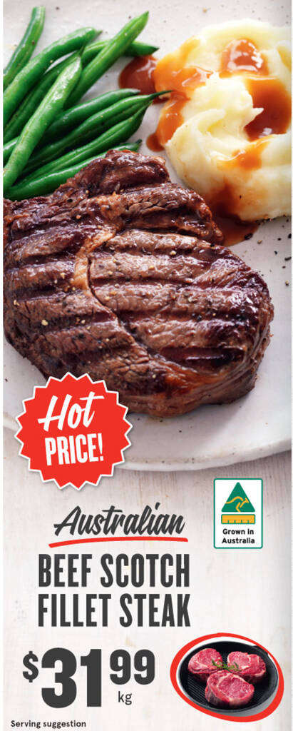 BEEF SCOTCH FILLET STEAK offer at IGA