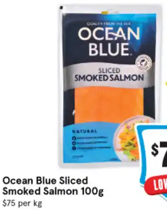 IGA Ocean Blue Sliced Smoked Salmon 100g offer