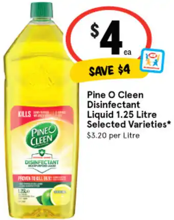 IGA Pine O Cleen Disinfectant Liquid 1.25 Litre offer