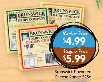 Spudshed Brunswick Flavoured Cheese Range 225g offer