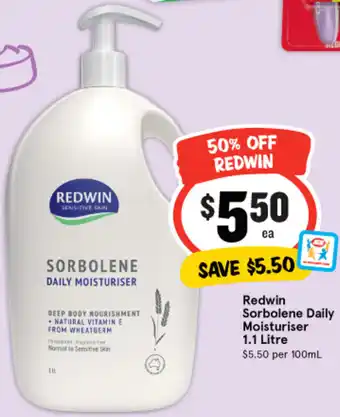 IGA Redwin Sorbolene Daily Moisturiser 1.1 Litre offer