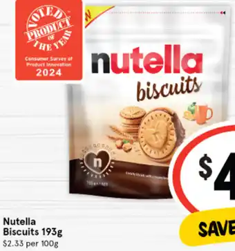 IGA Nutella Biscuits 193g offer