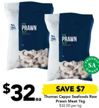 Drakes Thomas Cappo Seafoods Raw Prawn Meat 1kg offer