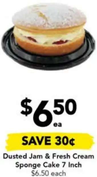 Drakes Dusted Jam & Fresh Cream Sponge Cake 7 Inch offer