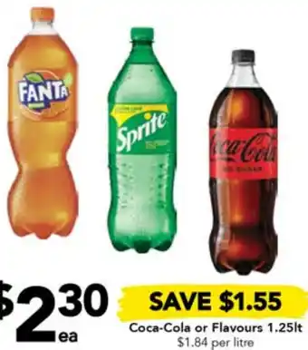 Drakes Coca-Cola or Flavours 1.25lt offer