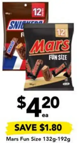 Drakes Mars Fun Size 132g-192g offer