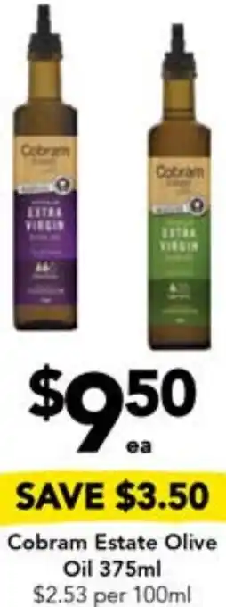 Drakes Cobram Estate Olive Oil 375ml offer