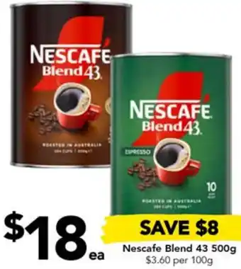 Drakes Nescafe Blend 43 500g offer