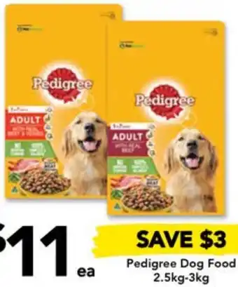 Drakes Pedigree Dog Food 2.5kg-3kg offer