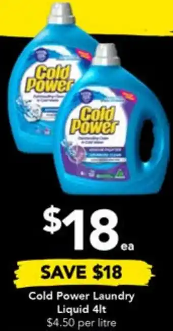 Drakes Cold Power Laundry Liquid 4lt offer