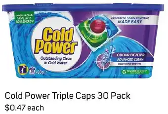 Foodland Cold Power Triple Caps 30 Pack offer