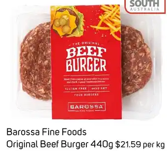 Foodland Barossa Fine Foods Original Beef Burger 440g offer