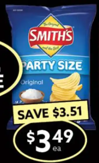 Ritchies Smith's Original or Doritos Party Size 380g offer