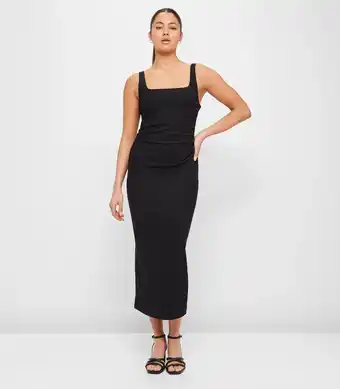 Target Gathered Side Midi Dress - Lily Loves - Black offer