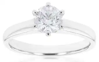 Grahams Jewellers 18ct 1.00 carat diamond 6 claw solitaire ring offer