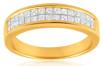 Grahams Jewellers 18ct yellow gold 'yasmine' ring with 0.75 carats of diamonds offer