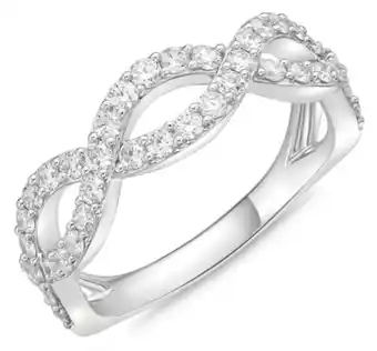 Grahams Jewellers Memoire 18ct white gold 0.70 carat diamond infinity ring offer