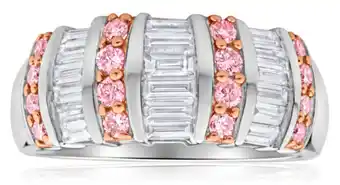 Grahams Jewellers Pink diamond 18ct white gold 1 carat diamond ring offer