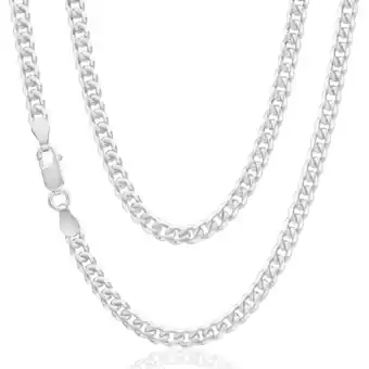 Grahams Jewellers Sterling silver 120 gauge diamond cut 50cm curb chain offer