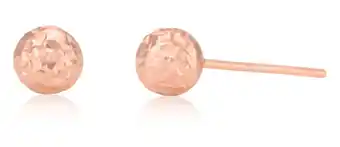 Grahams Jewellers 9ct rose gold 5mm diamond cut studs offer