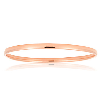 Grahams Jewellers 9ct rose gold hollow 4mm x 65mm bangle offer