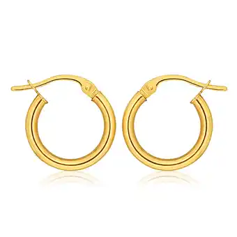 Grahams Jewellers 9ct yellow gold plain hoop 10mm european made offer
