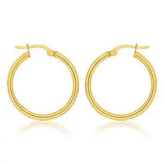 Grahams Jewellers 9ct yellow gold plain hoop 20mm european made offer
