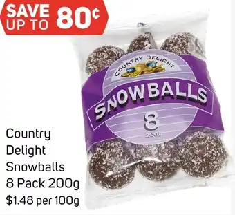 Country Delight Snowballs 8 Pack 200g