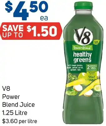 Foodland V8 Power Blend Juice 1.25 Litre offer