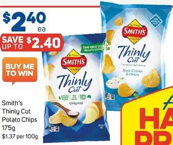 Smith's Thinly Cut Potato Chips 175g