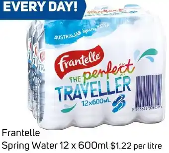 Foodland Frantelle Spring Water 12 x 600ml offer