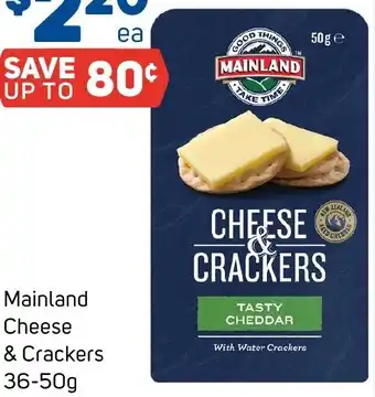 Foodland Mainland Cheese & Crackers 36-50g offer