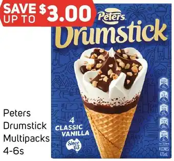 Foodland Peters Drumstick Multipacks 4-6s offer