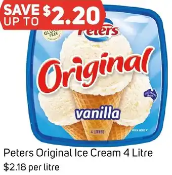 Foodland Peters Original Ice Cream 4 Litre offer