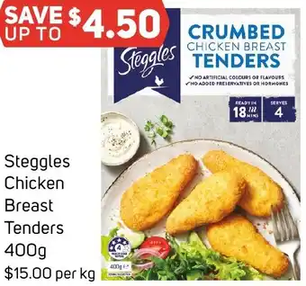 Foodland Steggles Chicken Breast Steggles 400g offer