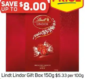 Foodland Lindt Lindor Gift Box 150g offer